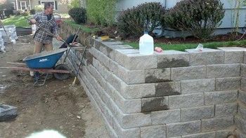 Terraced Retaining Wall — Kirkland, WA — Eastside Construction