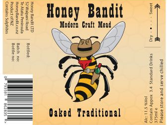 honey bandit label example