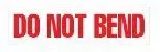 A red sign that says do not bend on a white background.