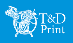 TD Print Logo Blue on White