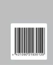 A picture of a barcode on a gray background.