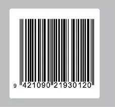 A picture of a barcode on a white background.