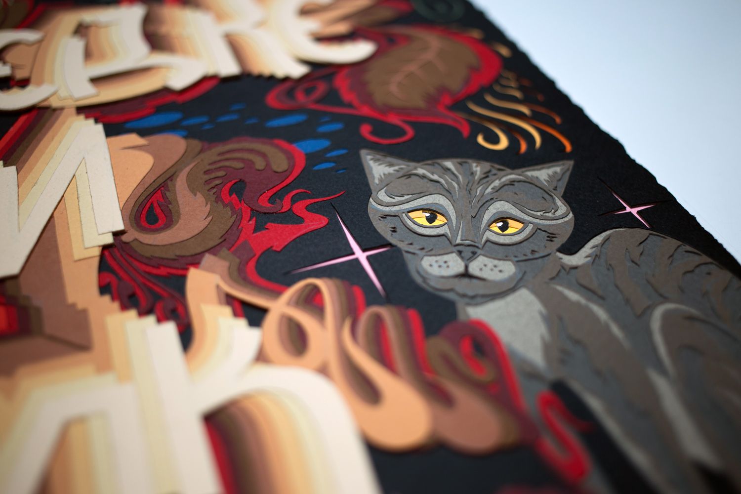 jurne graffiti artist hand cut paper collage cyrillic