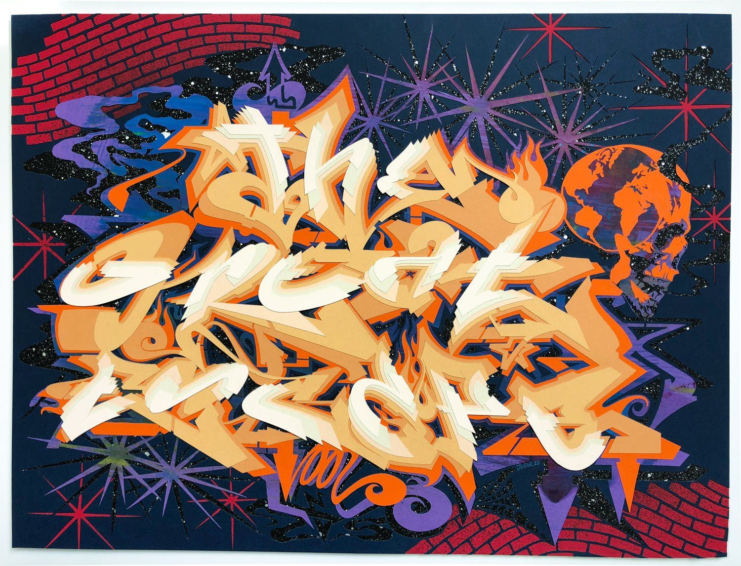 jurne graffiti artist hand cut paper collage the great escape