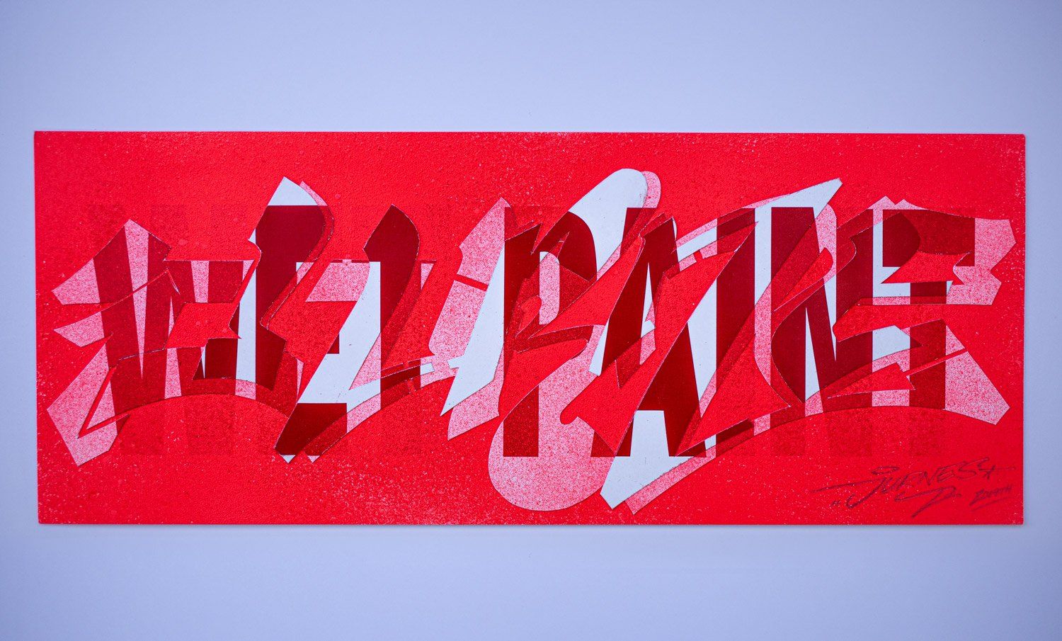 jurne graffiti artist hand cut collage we are wet paint miami