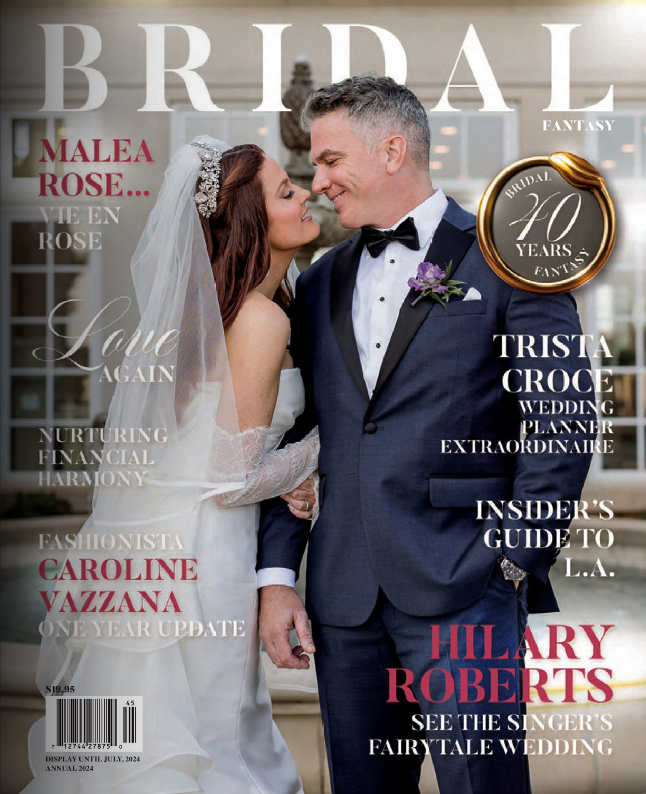 A photo of the cover of Edmonton Bridal Magazine, where Shayna Fearn is featured.
