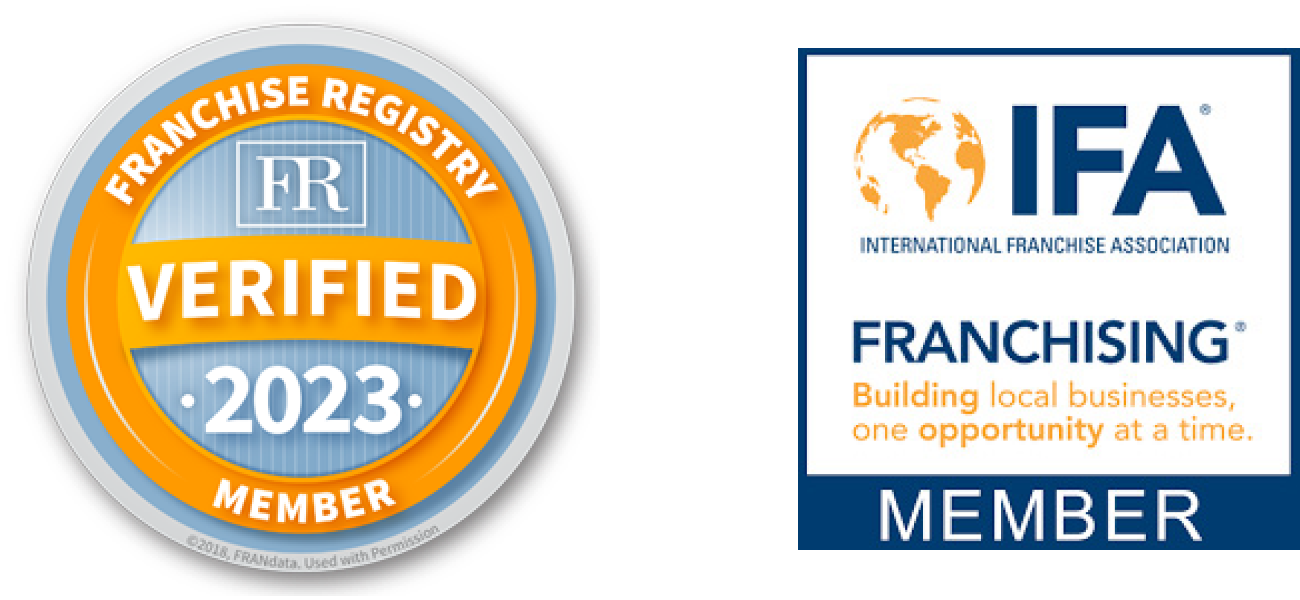 Two logos for franchise registry and ifa franchise member