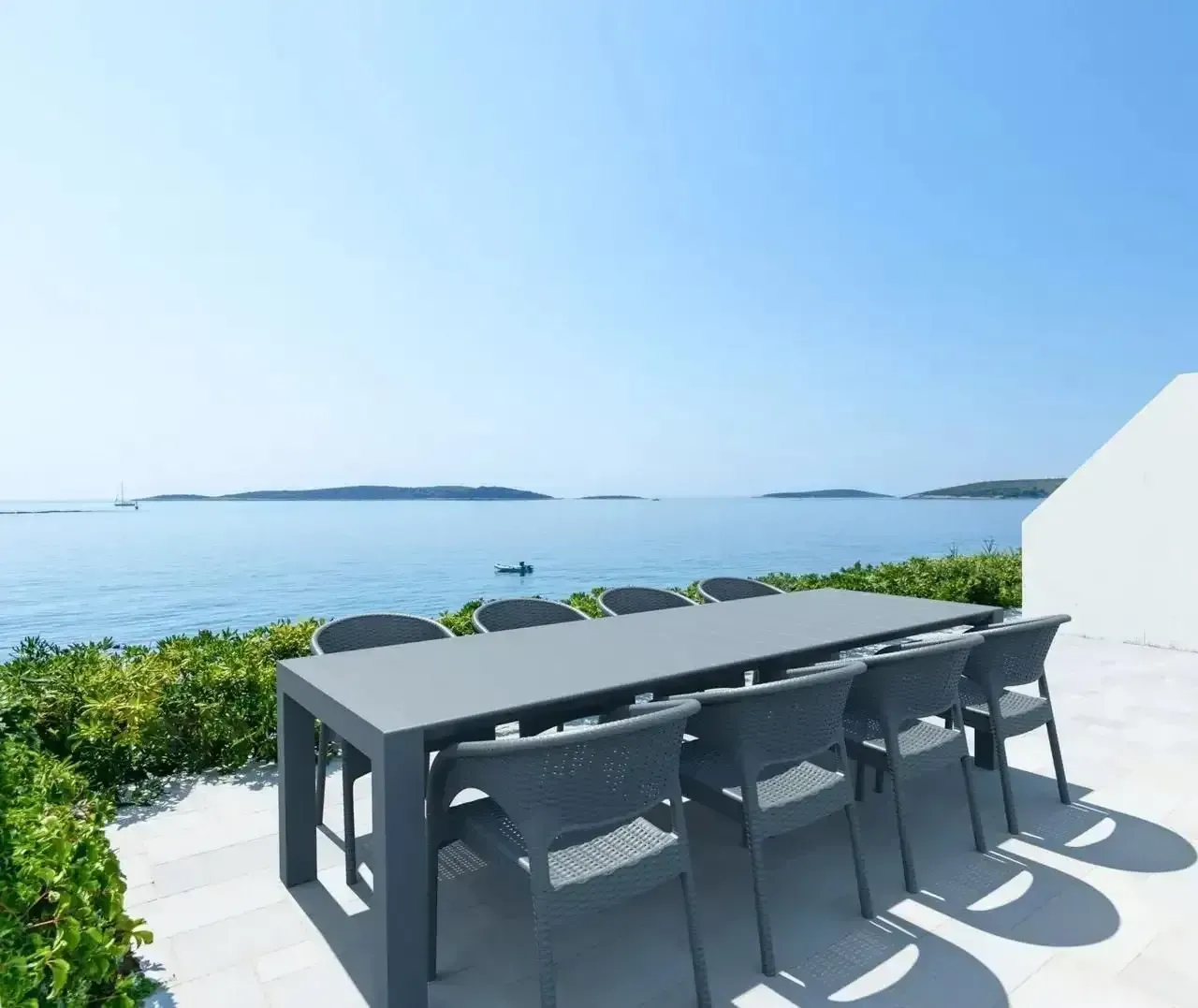 Outdoor Dining Table With Chairs — Creative Commercial Furniture in Townsville, QLD