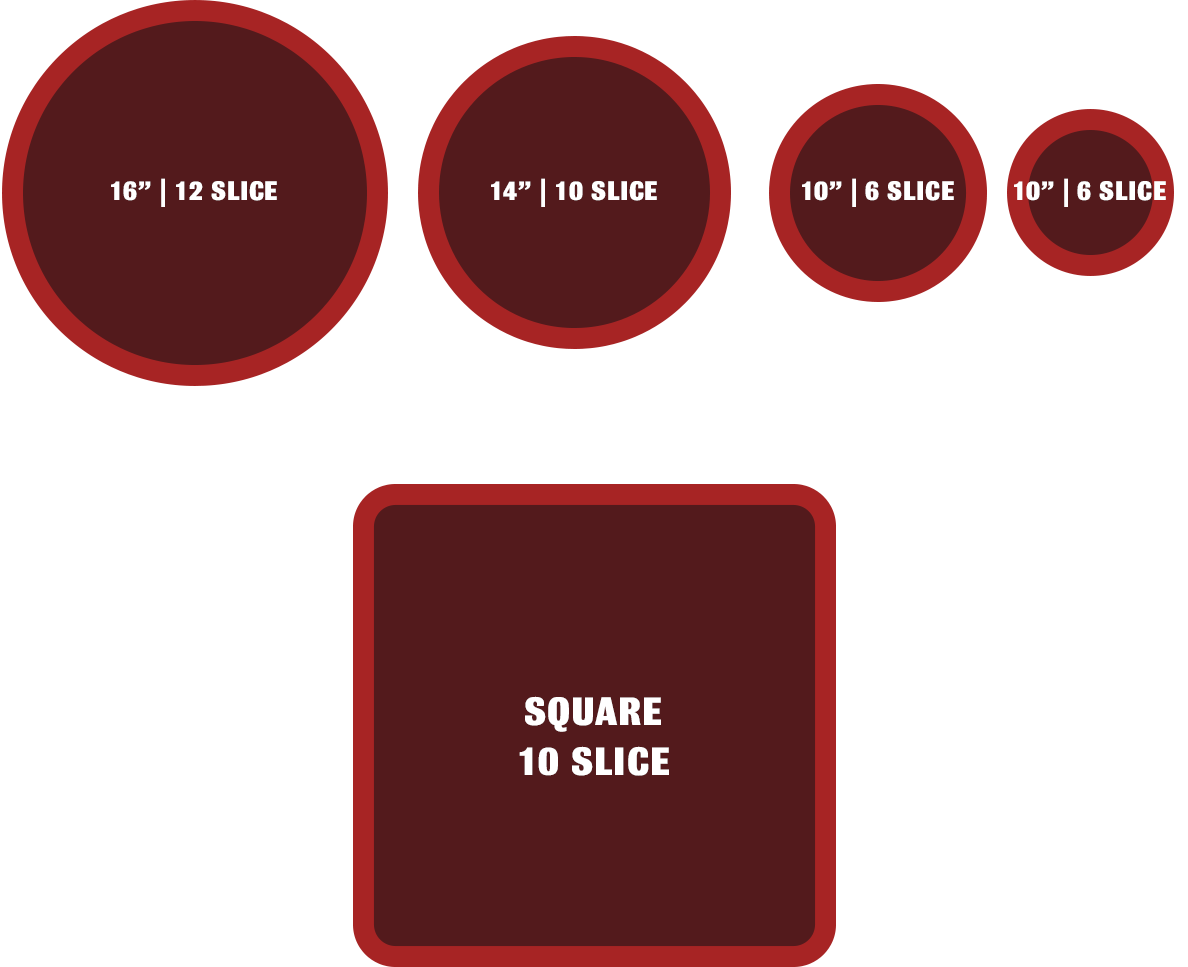 Pizza Size Options Chart