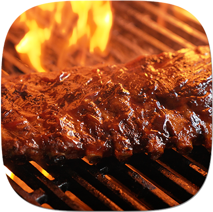 Famous BBQ ribs and rib tips grilled to perfection