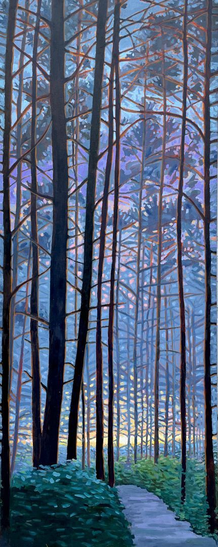 Algonquin sunset oil painting.