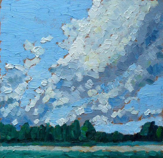 Cloud illusions oil painting.
