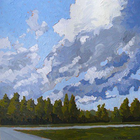 Floating overhead painting.