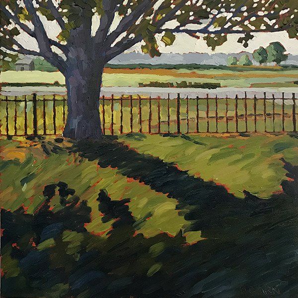 Misty morning painting