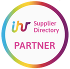 A rainbow colored circle that says supplier directory partner