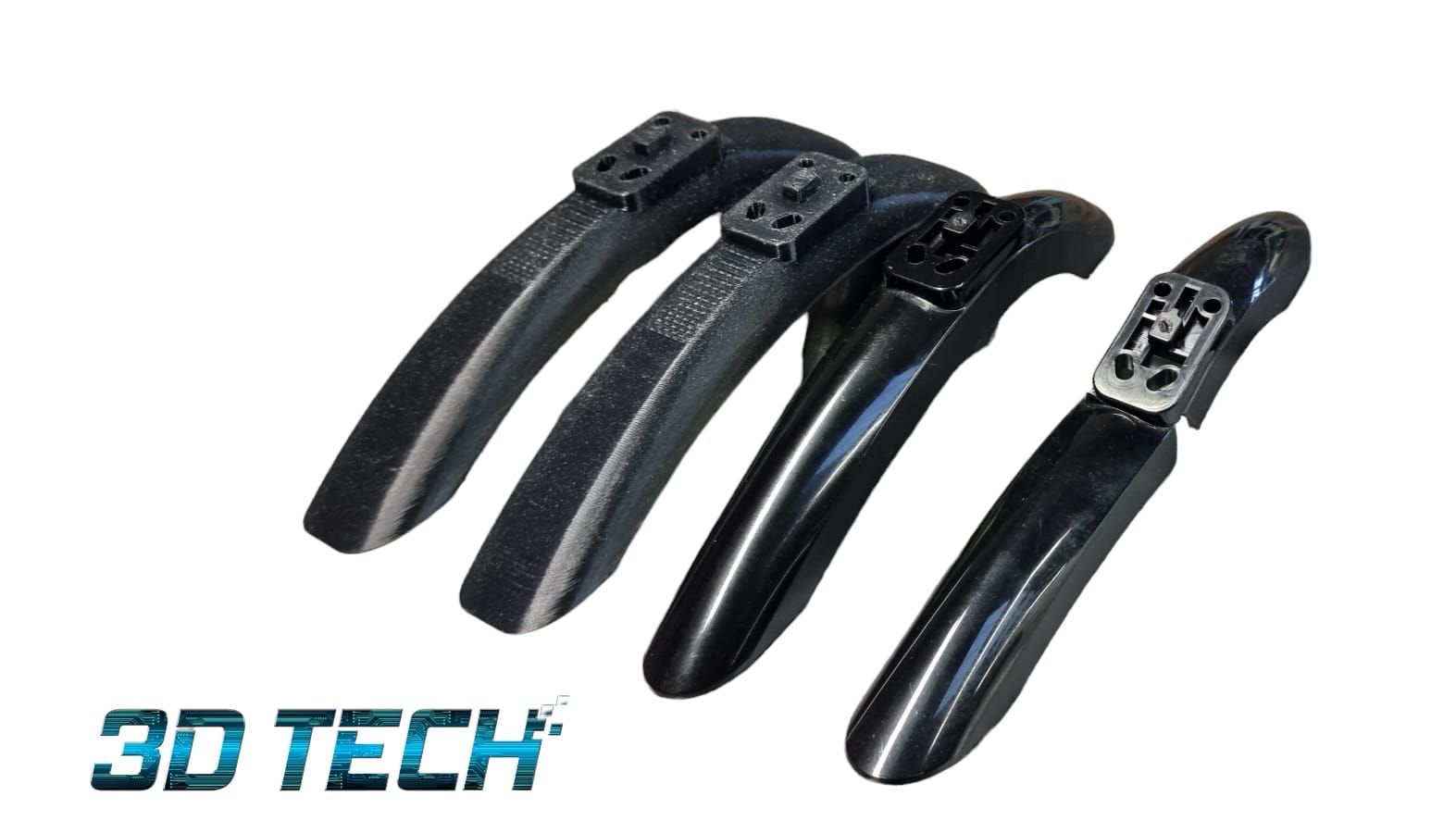 A Row of Black Fenders With 3d Tech Written on the Bottom — 3D Tech In Sancrox, NSW