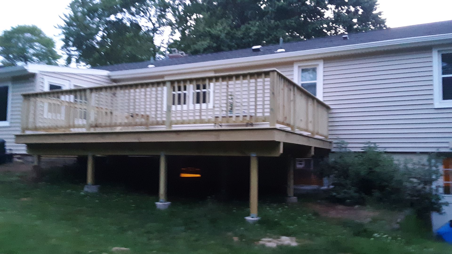 A deck installation​ in Glastonbury CT in progress - Exteriors of CT hard at work