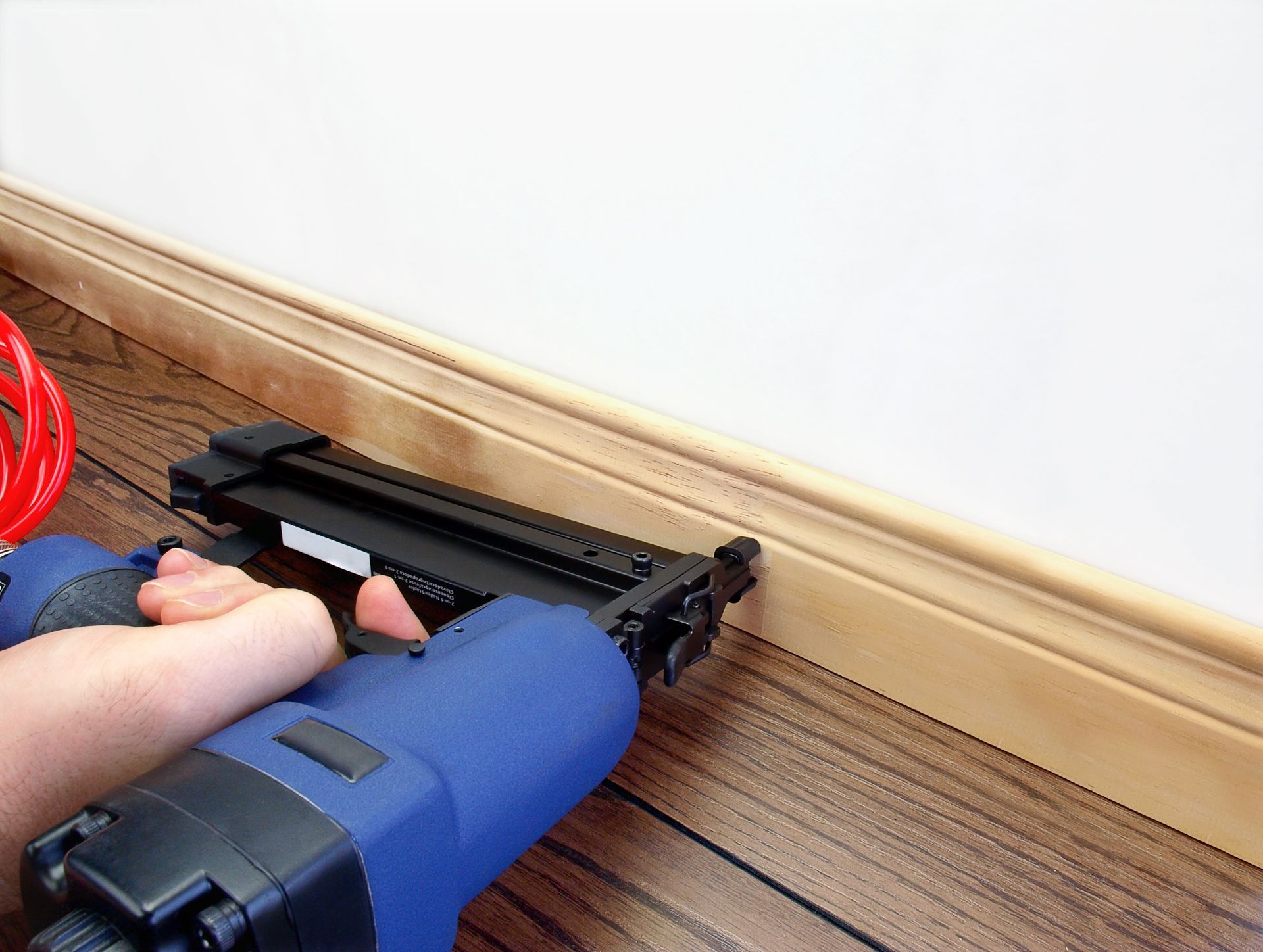 Wood Trim Installation with Nail Gun