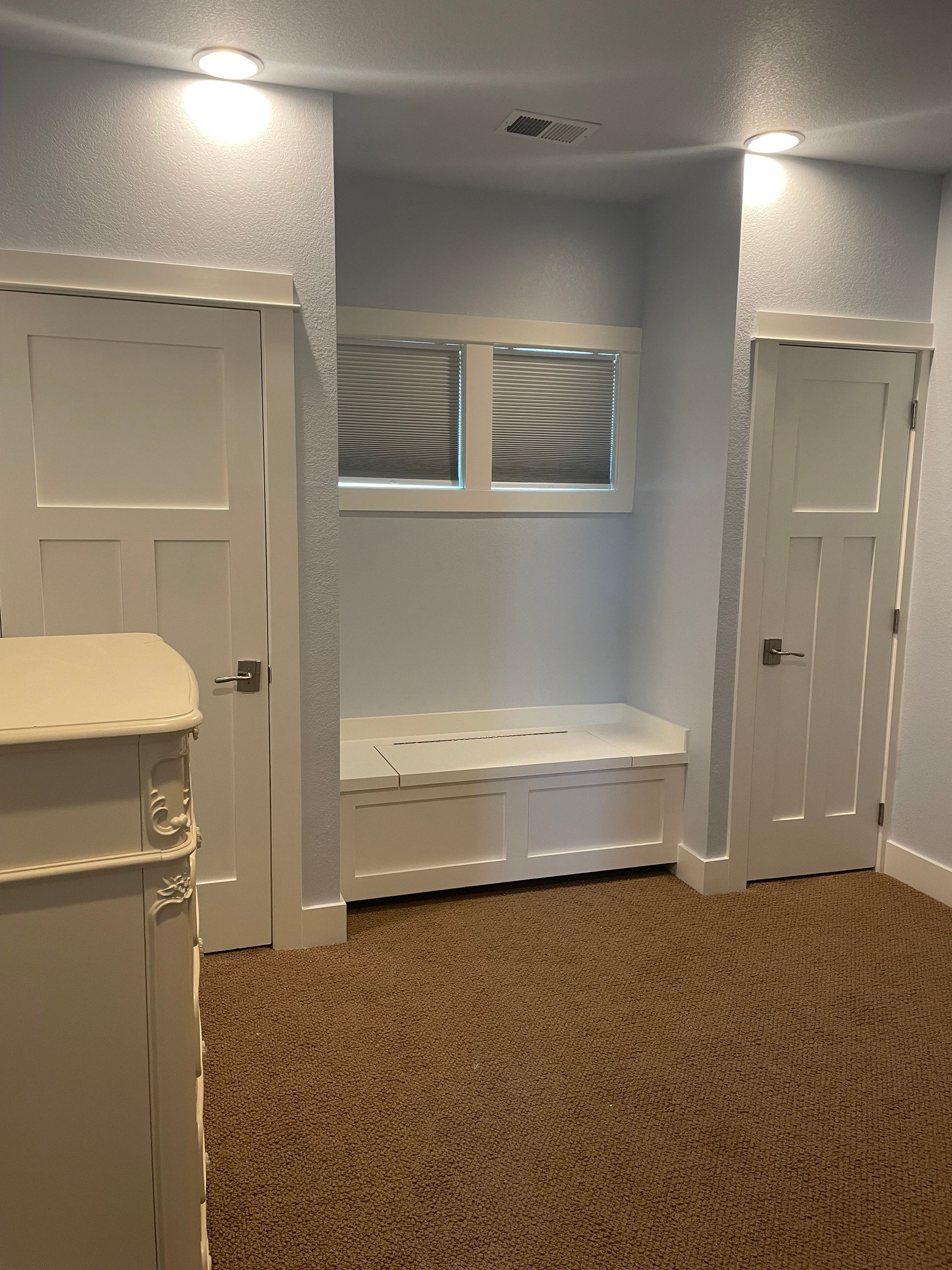 There Is A Bench In The Middle Of The Room