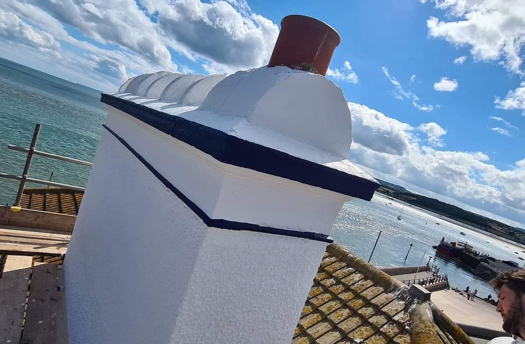 Exterior painting chimney