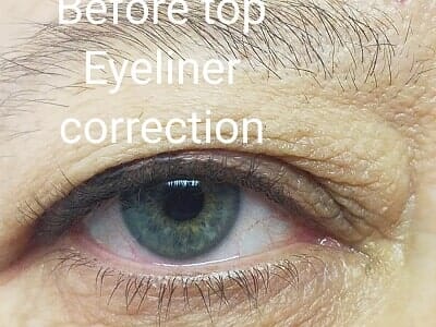 before eyeliner - Cosmetic Tattooing in Appleton, WI