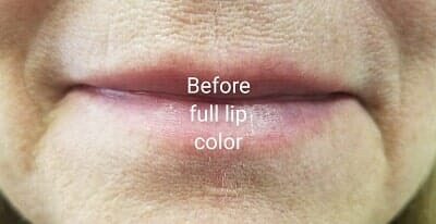 before lip color - cosmetic lip color tattooing in Appleton, WI