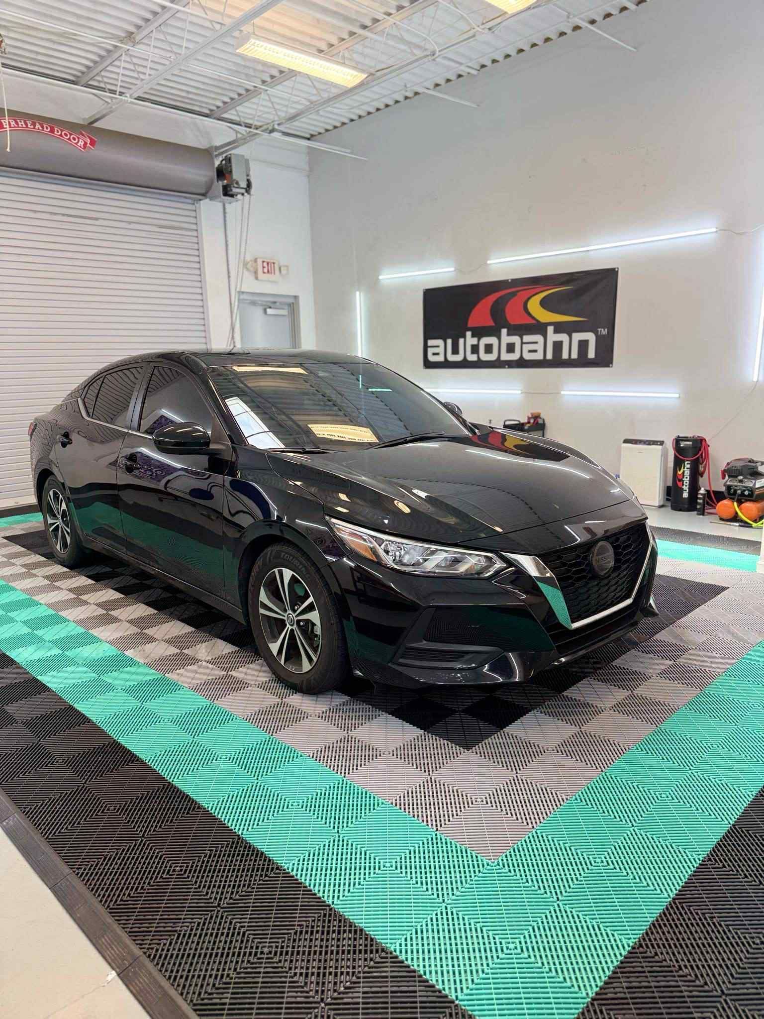 GT Tinting ceramic tint installation on a black Nissan Altima in Hampton, VA