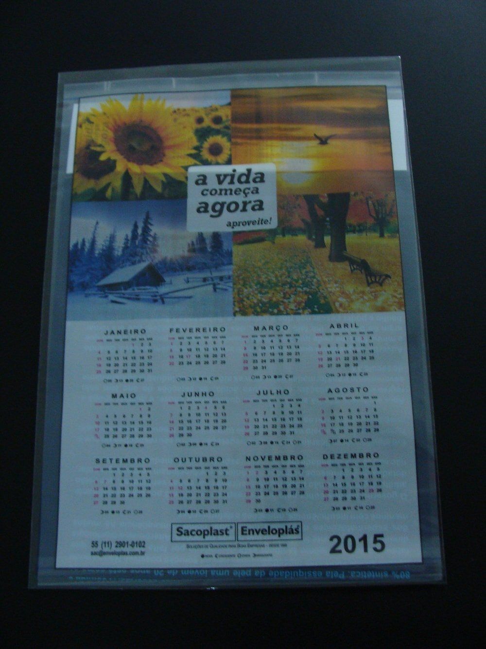Envelope Promocional com Calendário Cristal- Enveloplás