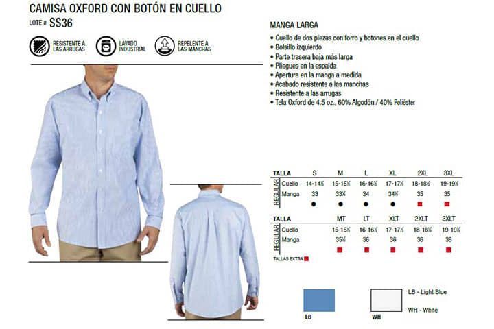 BORDADOS Y MÁS - CAMISA OXFORD DICKIES SS36