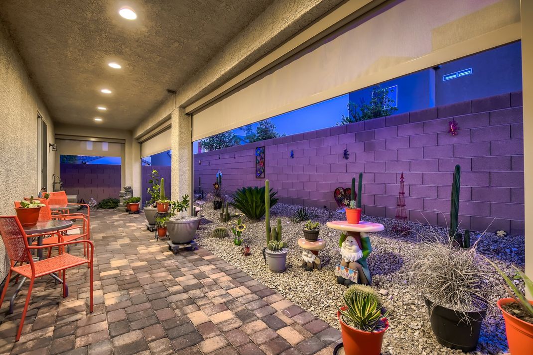Backyard Patio Garden of a Las Vegas Home Purchased