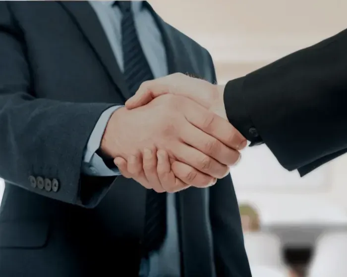 two men shaking hands in Las Vegas Nevada