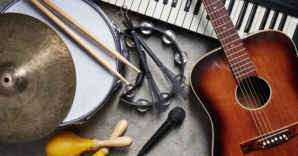 A Set Of Music Instruments