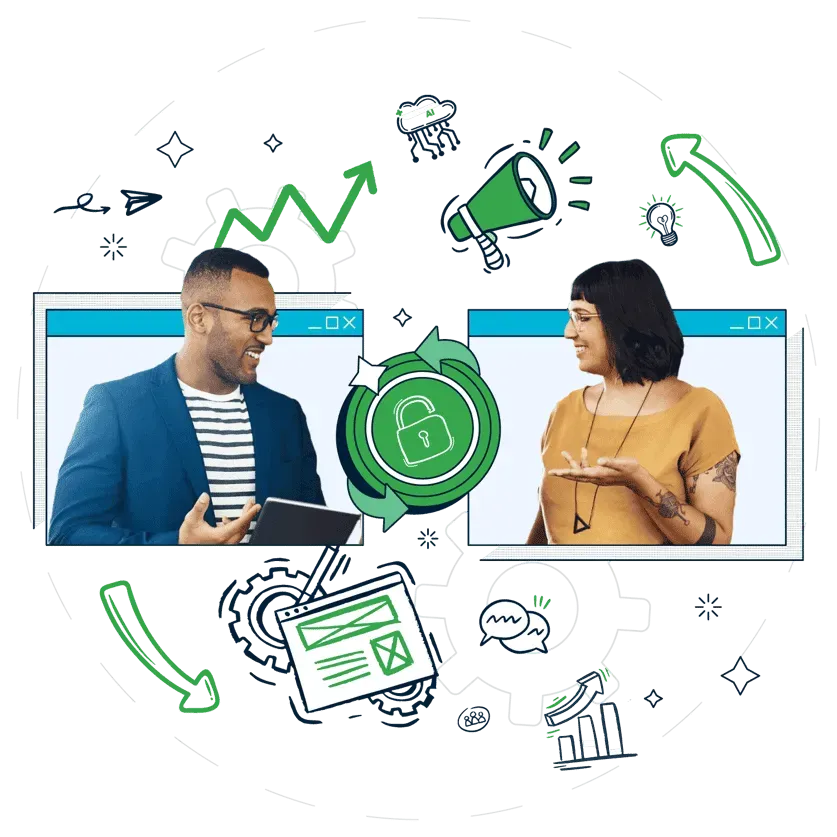 WSI Urdaneta Group team members discussing solutions for a customer in the Houston area