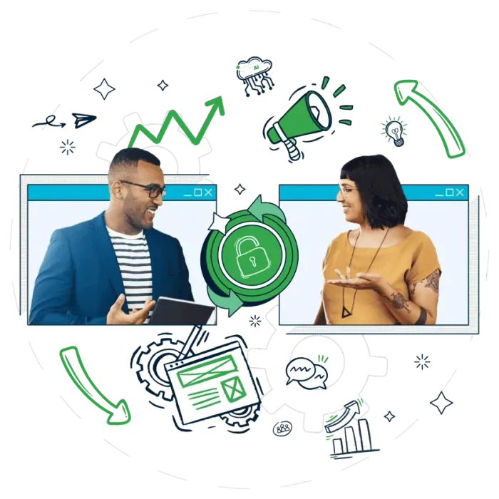 WSI Urdaneta Group team members discussing solutions for a customer in the Houston area