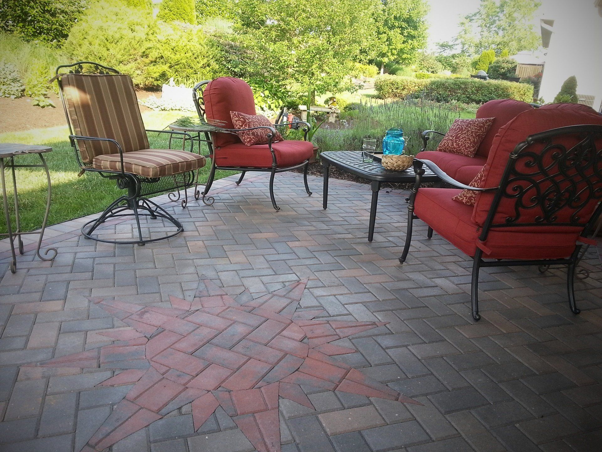 Abstract of Old Floor Brick in Backyard — Red Lion, PA — Garden Creations LLC