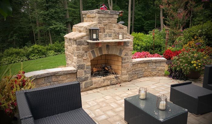 Outdoor Fire Feature Made of Bricks — Red Lion, PA — Garden Creations LLC