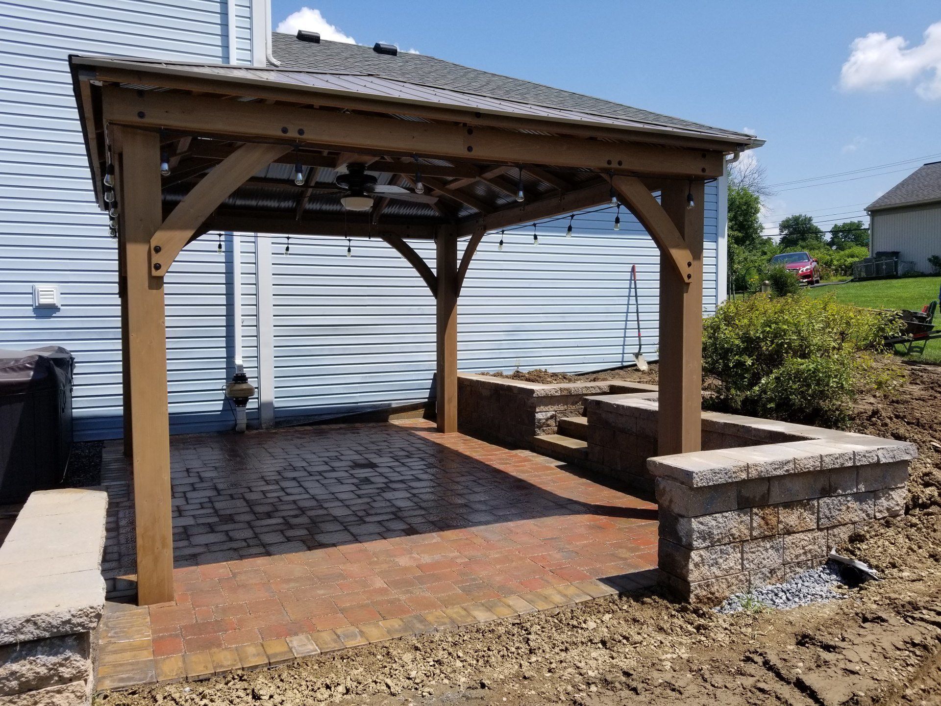 Stone Pavement Under Shed — Red Lion, PA — Garden Creations LLC