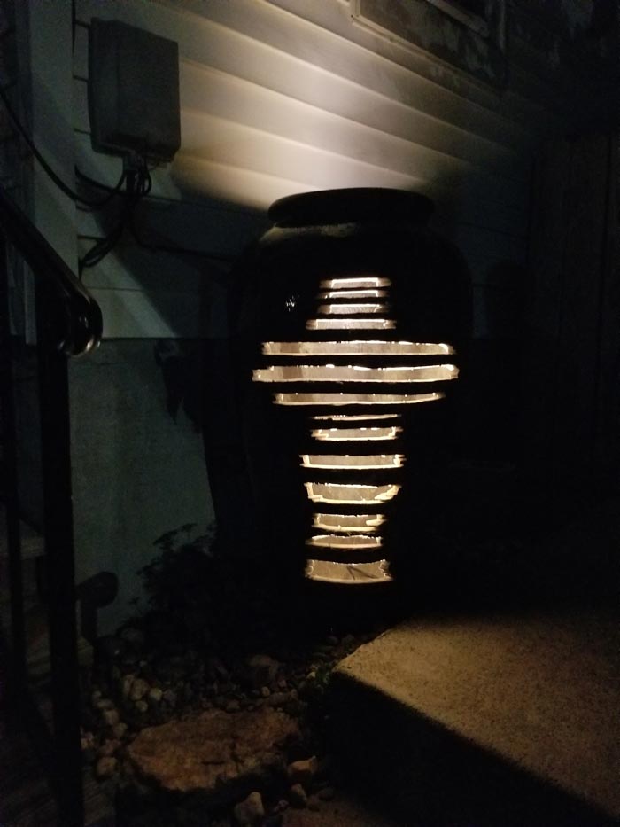 Lighting Inside Pot — Red Lion, PA — Garden Creations LLC