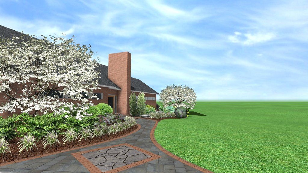 Pathway on Right With Landscape Design — Red Lion, PA — Garden Creations LLC