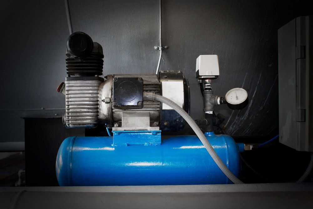 Blue Color Paint Air Compressor — Bearfast Bearquip In Gunnedah NSW