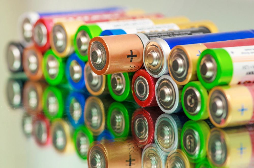 Different Colors Double AA Batteries — Bearfast Bearquip In Taminda NSW