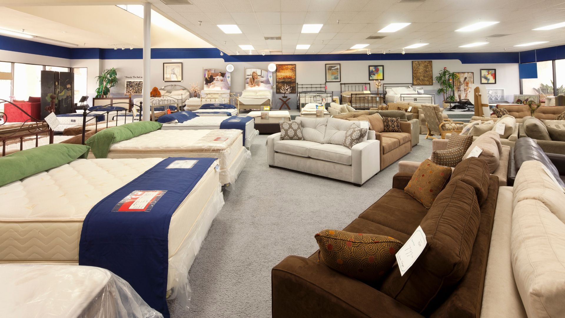 Furniture store in Ontario displaying Mattress and Couch - Furniture Delivery Ontario