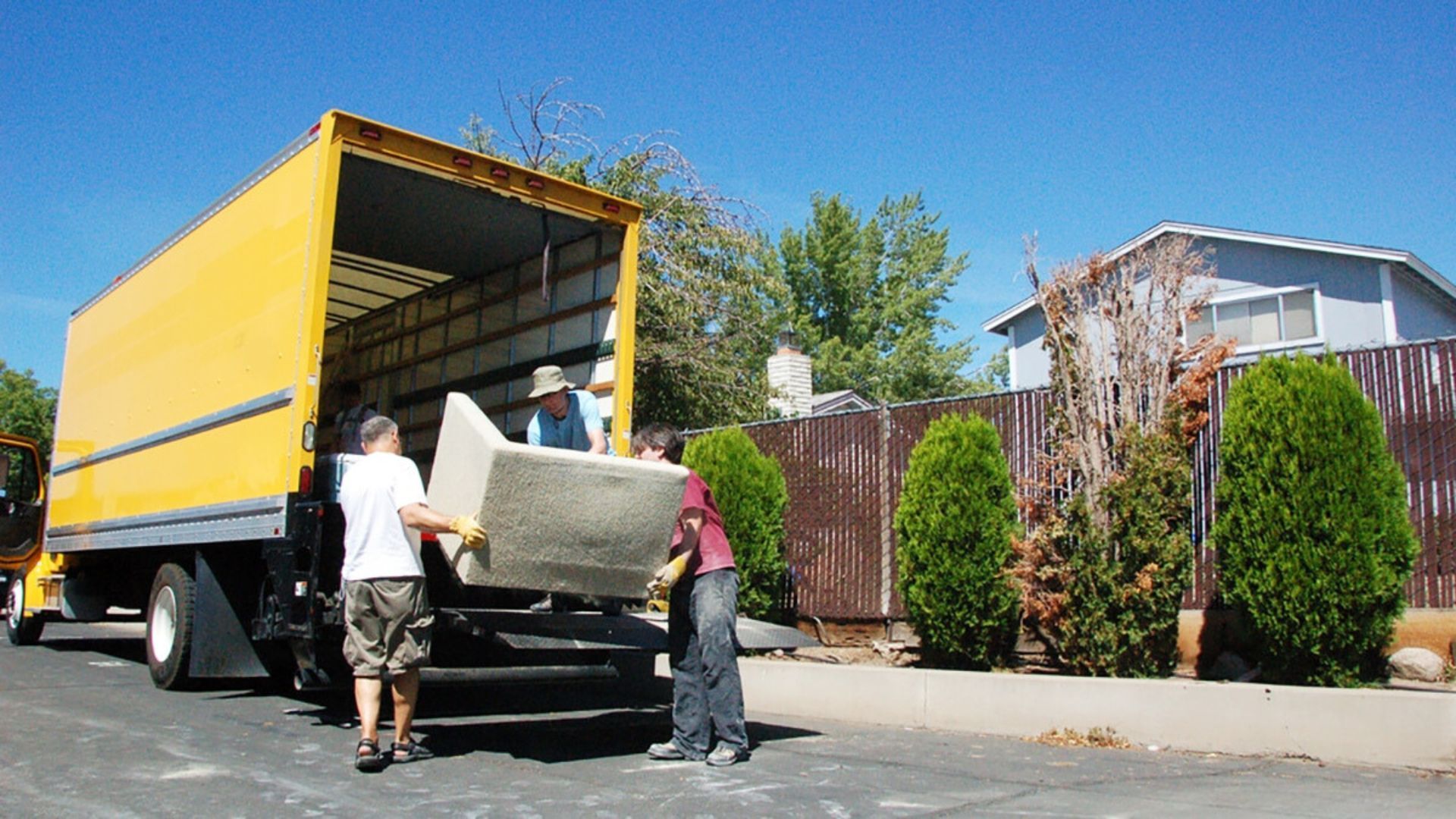 loading a 16 foot Moving Truck for Furniture Delivery in Calgary