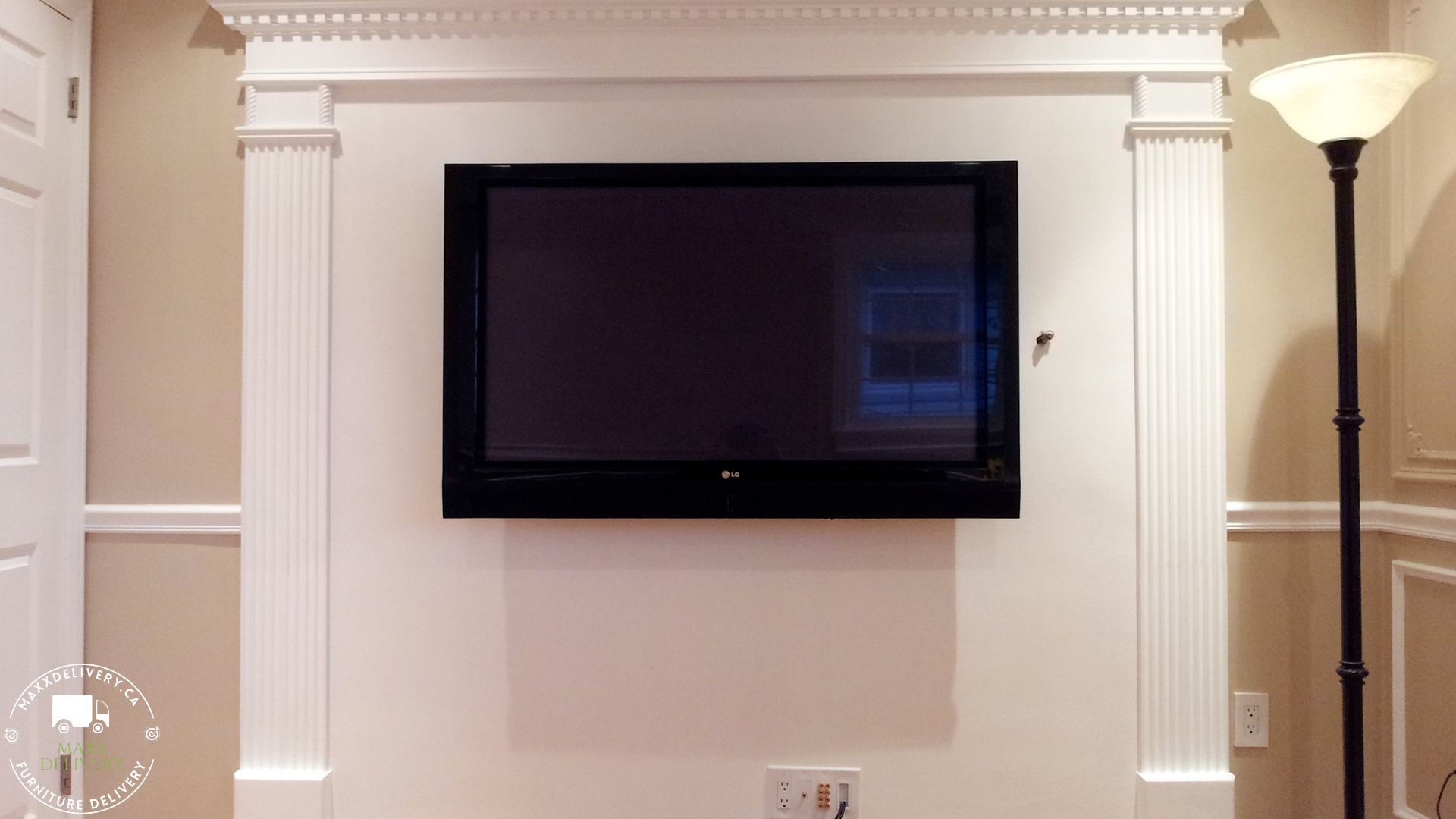 Furniture assembly TV mounting