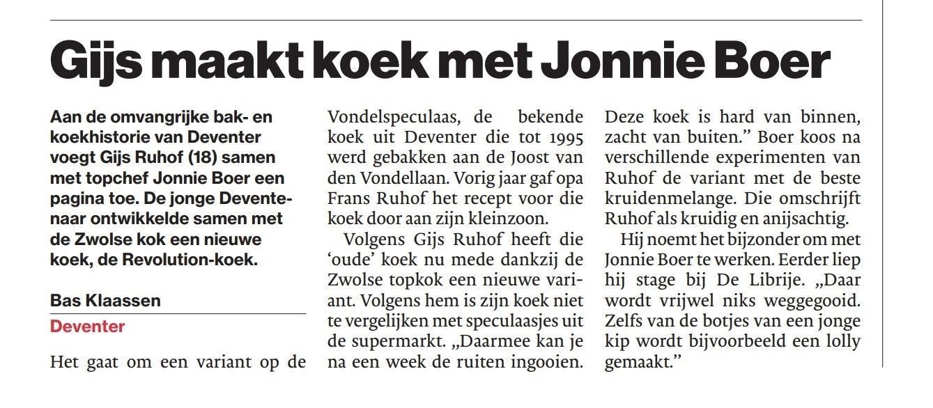 gijs ruhof maakt vondelkoek met jonnie boer de librije