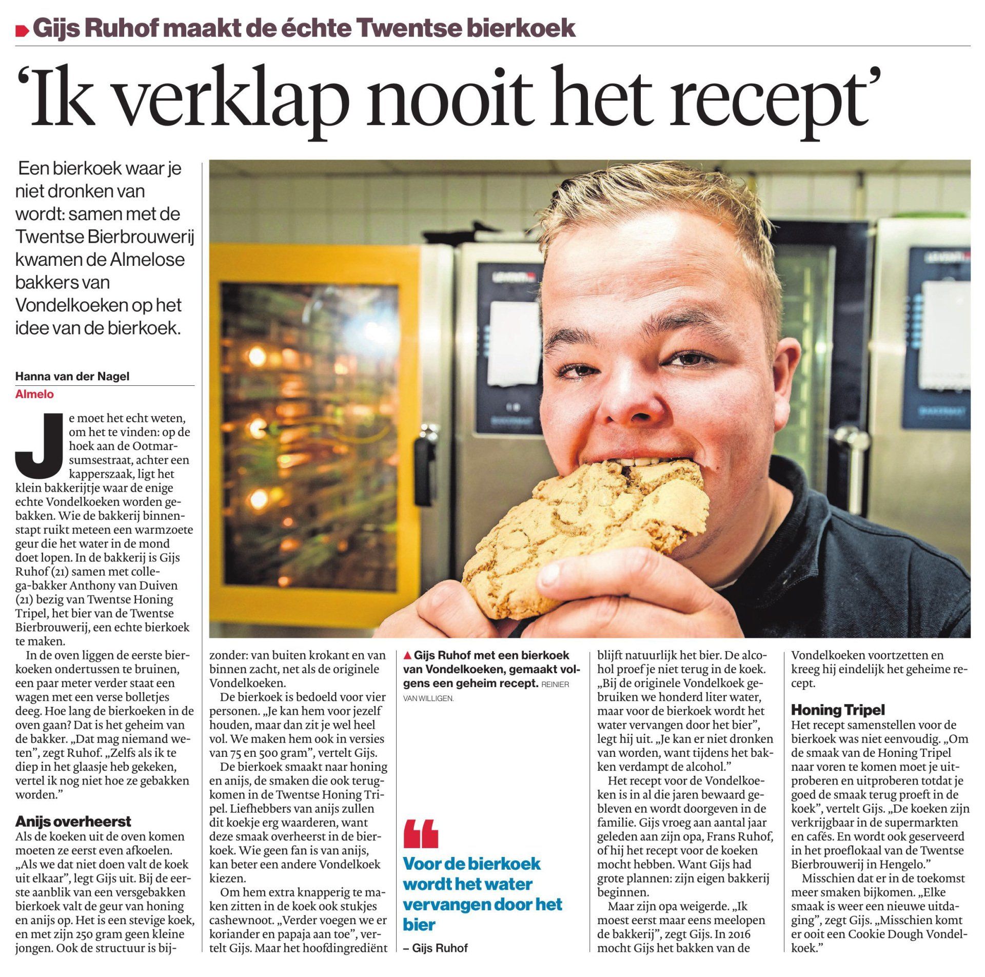 twentse bierkoek krantartikel verklap nooit het recept