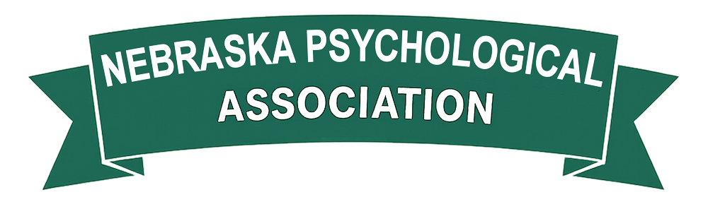 Green banner logo reading “Nebraska Psychological Association” in white text