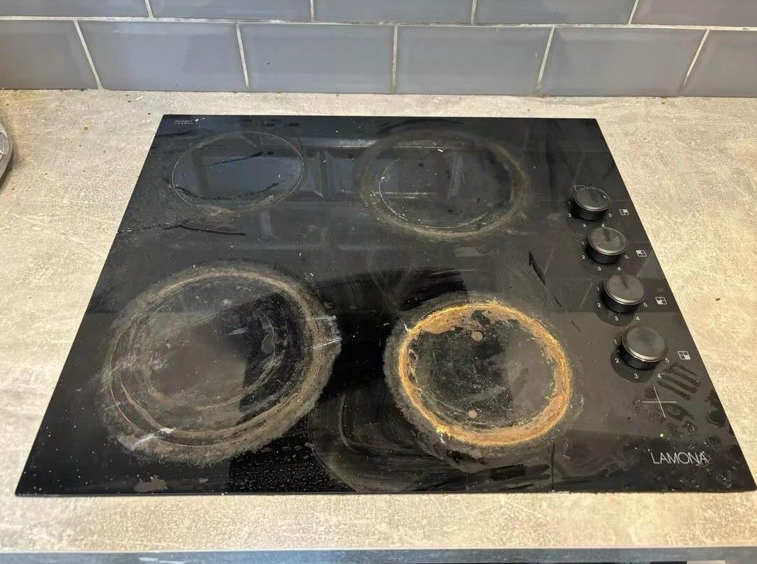 before cleaning a cooker hob in Awsworth