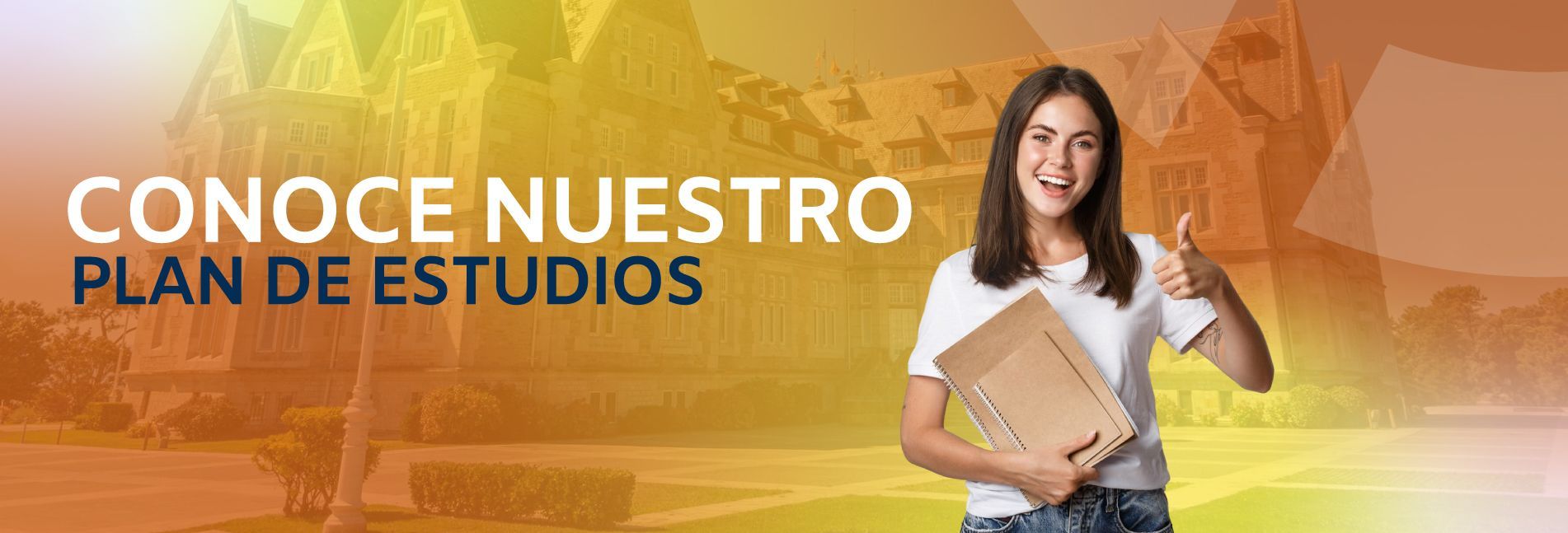 Una mujer sostiene un libro y hace un gesto de aprobación con el pulgar hacia arriba.