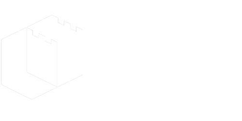 An isometric drawing of a building on a white background.